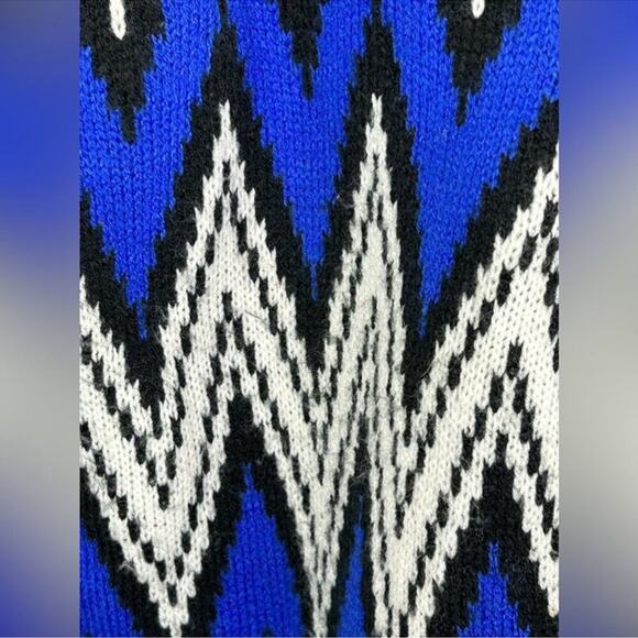 Allison Brittney Chevron Grandpa Open Front Vintage Cardigan Size Large - Picture 10 of 15